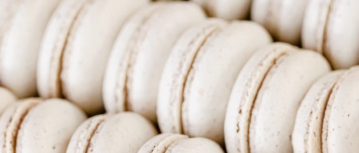 French macarons made with hazelnut flour