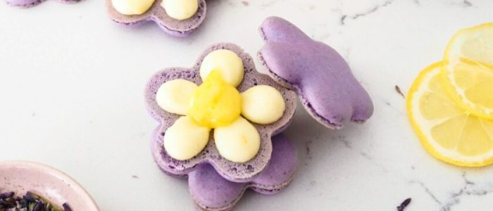 Lemon Lavander Macarons