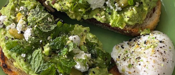 Edamame Avocado Toast on Sourdough (Image Credit Emily Grace Food)