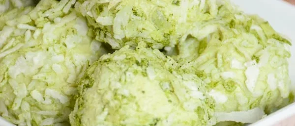 Matcha Cheesecake Fat Bombs with Pistachio Dust (Image Credit Grumpy Honey Bunch)