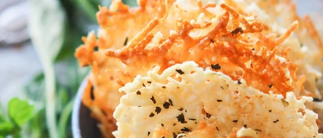 Basil-lime cheese crisps