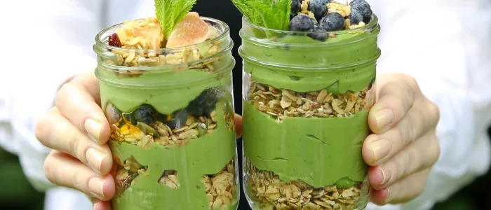 Mint Matcha Chia Pudding with Coconut Yogurt (Image Credit Soar Organics)
