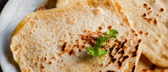 Chickpea flour flatbread (Image Credit The Vegan Larder)