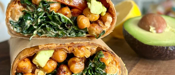 Roasted chickpea wrap (Image Credit Minalles Kitchen)